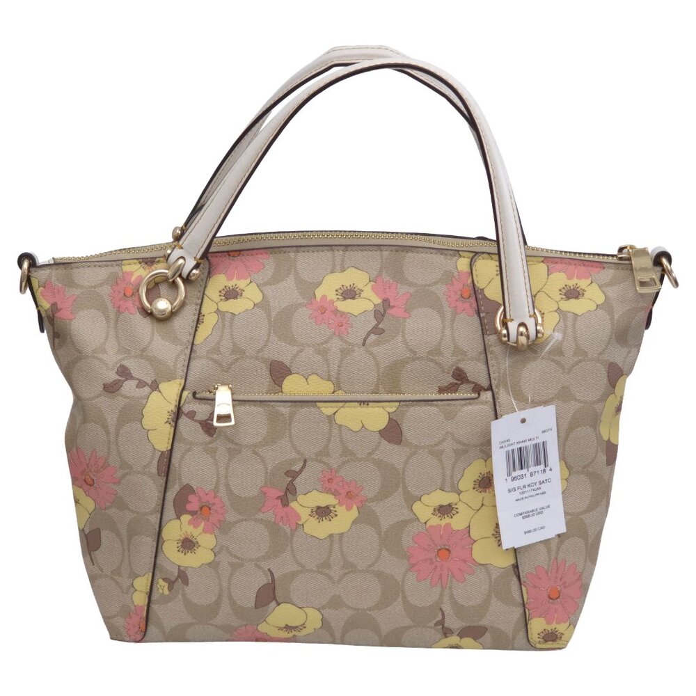 Coach Signature Floral Kacey Satchel - Picture 3 of 12